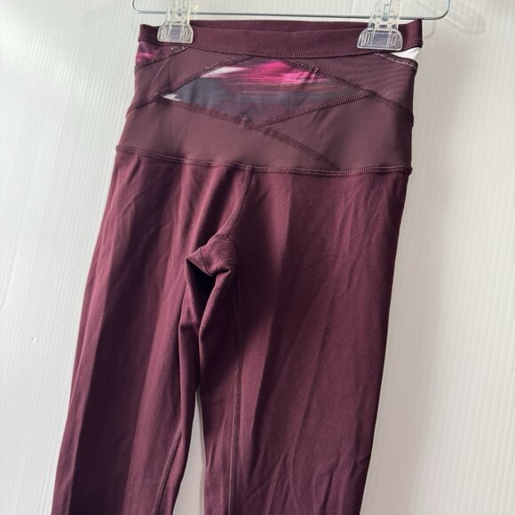 Lululemon Burgundy Reversible High Rise Pant Leggings Size 4 Women’s - Picture 14 of 14